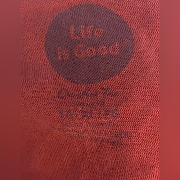 Life is Good Women’s Crusher Cotton Tee Short Sleeve Brick Red Size XL - Picture 11 of 12